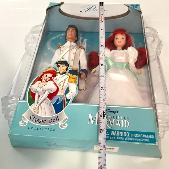 Disney Princess Classic Doll Collection The Little Mermaid Ariel and Eric, NIB